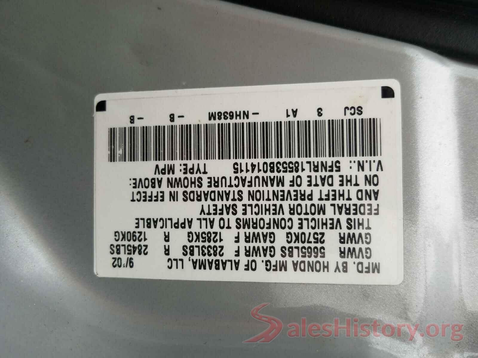 1N4AL3AP4JC274798 2003 HONDA ODYSSEY