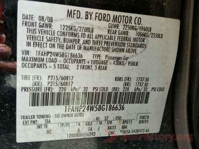 3N1CE2CP9GL409066 2008 FORD TAURUS