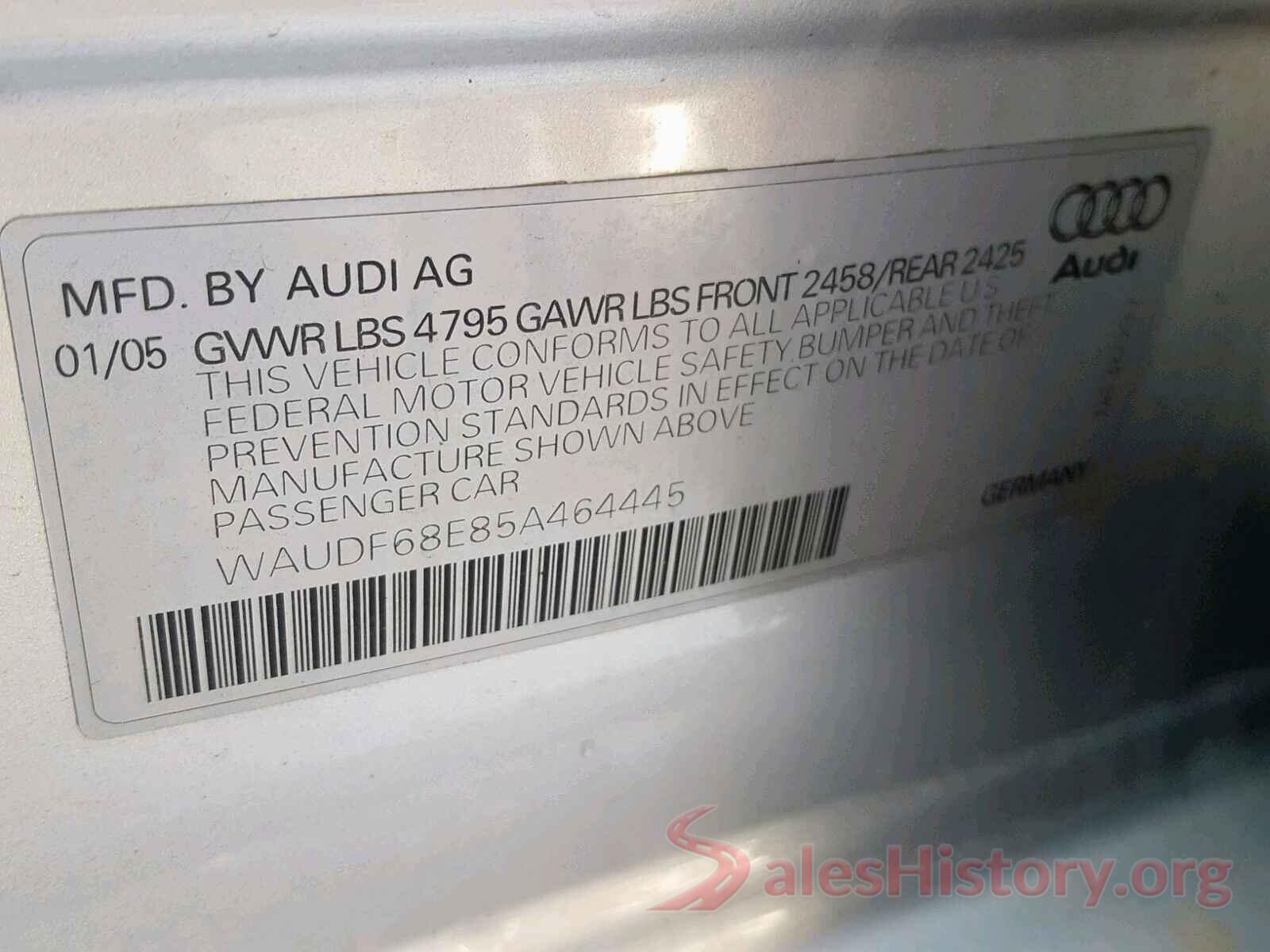 KMHCT4AEXGU984889 2005 AUDI A4