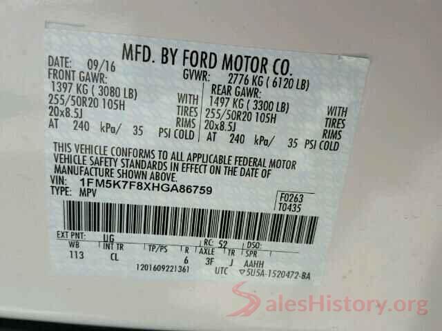 1C4NJPBA6GD698909 2017 FORD EXPLORER