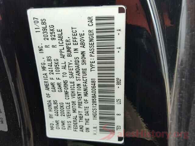 JF2SKAUC7LH528753 2008 HONDA ACCORD