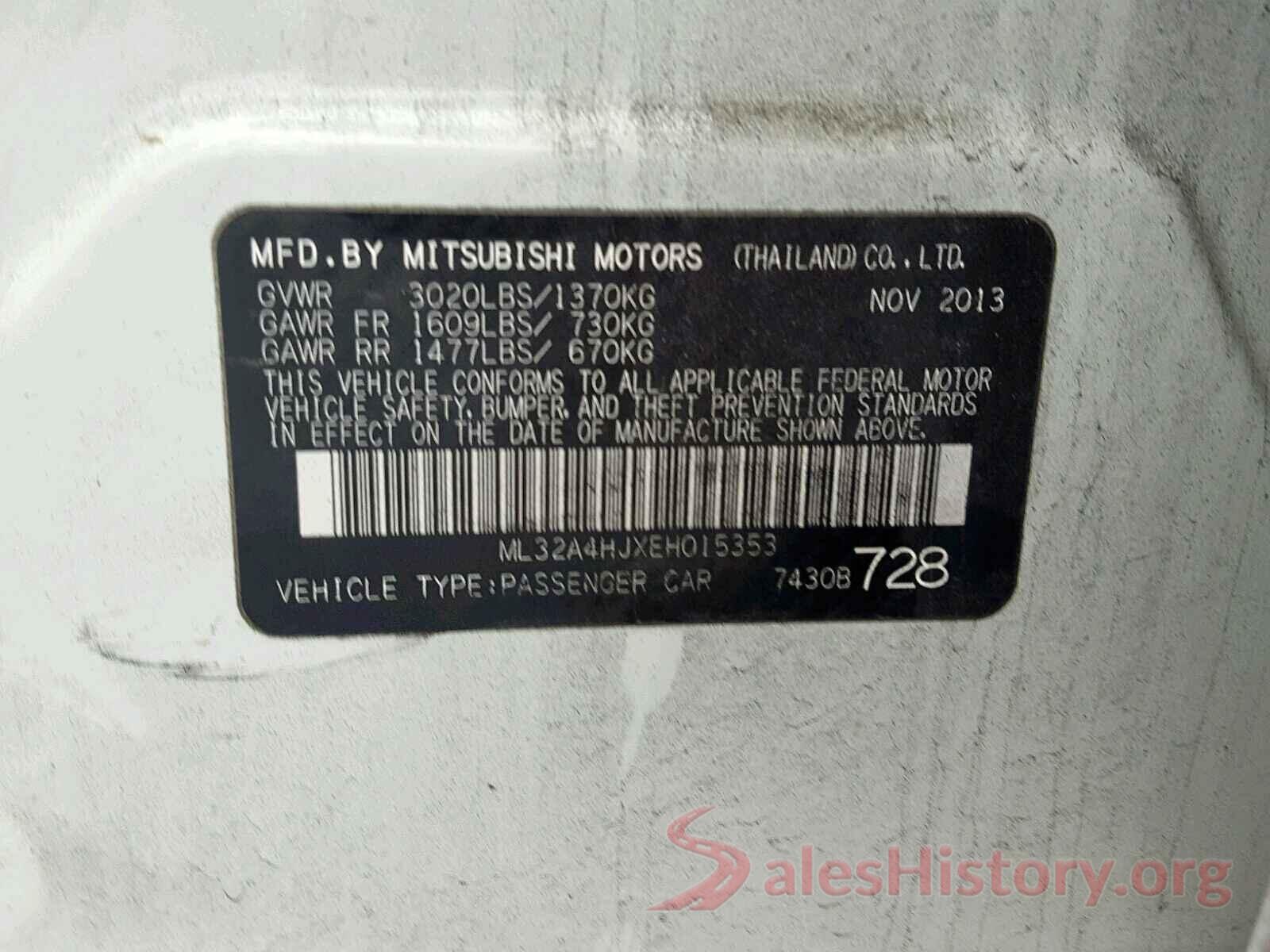 5YJ3E1EA7JF023638 2014 MITSUBISHI MIRAGE