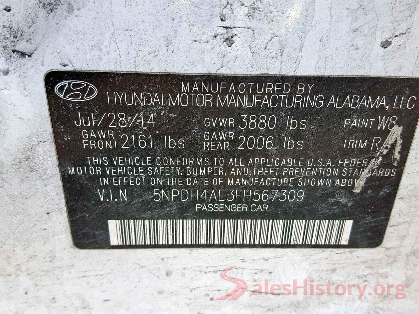 1C4RJFAG9HC864459 2015 HYUNDAI ELANTRA