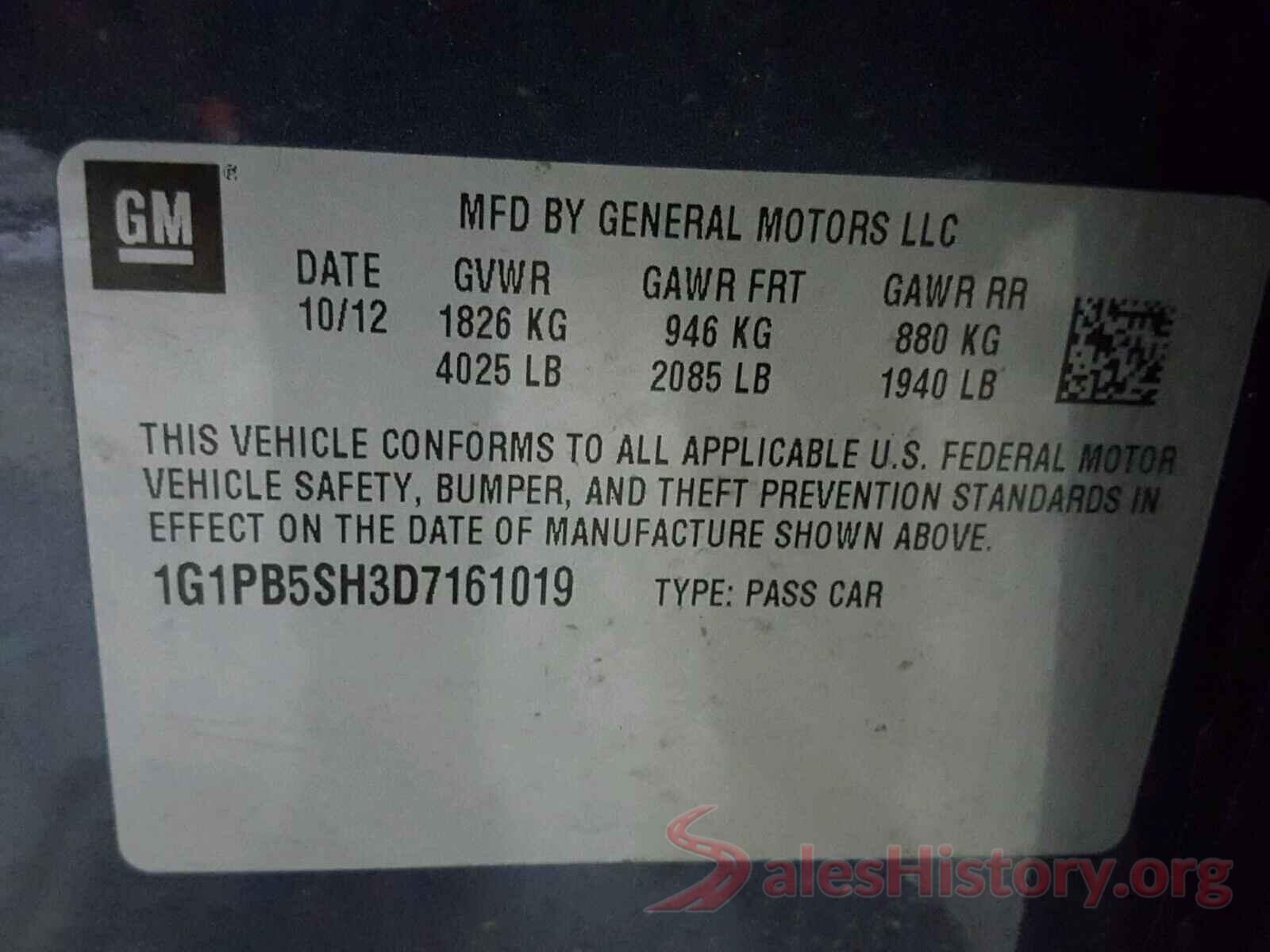 KMHTC6AE4GU260658 2013 CHEVROLET CRUZE