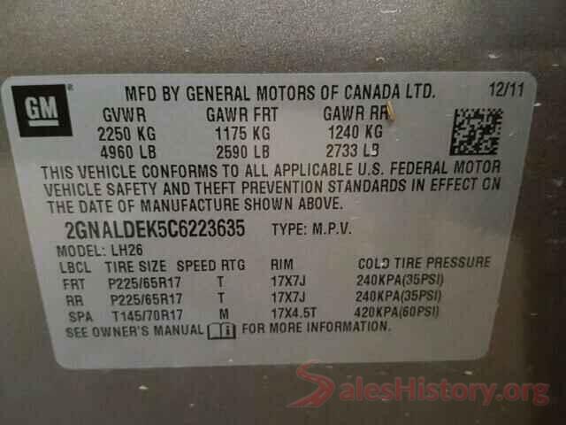 1FA6P8TH5H5258251 2012 CHEVROLET EQUINOX