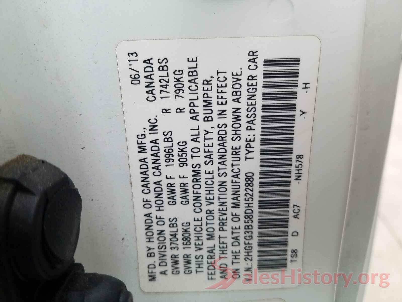 KNDJN2A23G7408348 2013 HONDA CIVIC