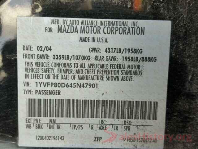 2T3MWRFV5KW017446 2004 MAZDA 6