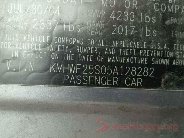 JTHBW1GG2H2146477 2005 HYUNDAI SONATA