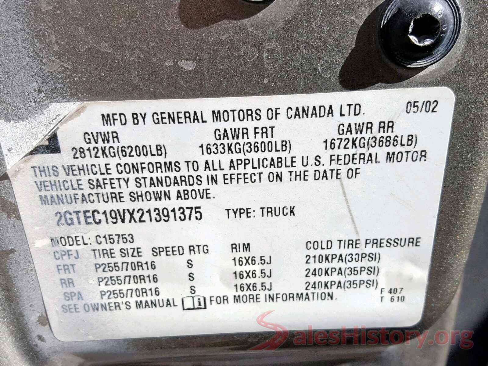 5TDJZ3DC0HS161649 2002 GMC NEW SIERRA