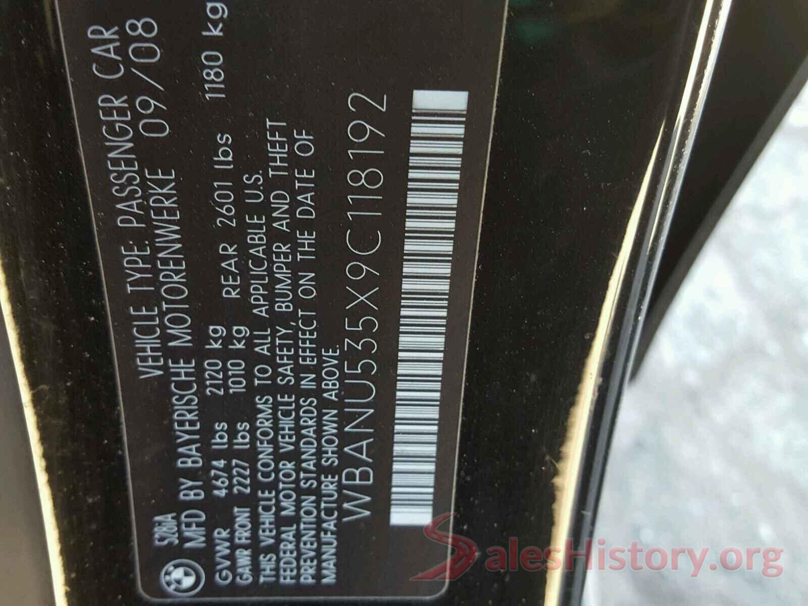 1FADP3F25GL254115 2009 BMW 5 SERIES