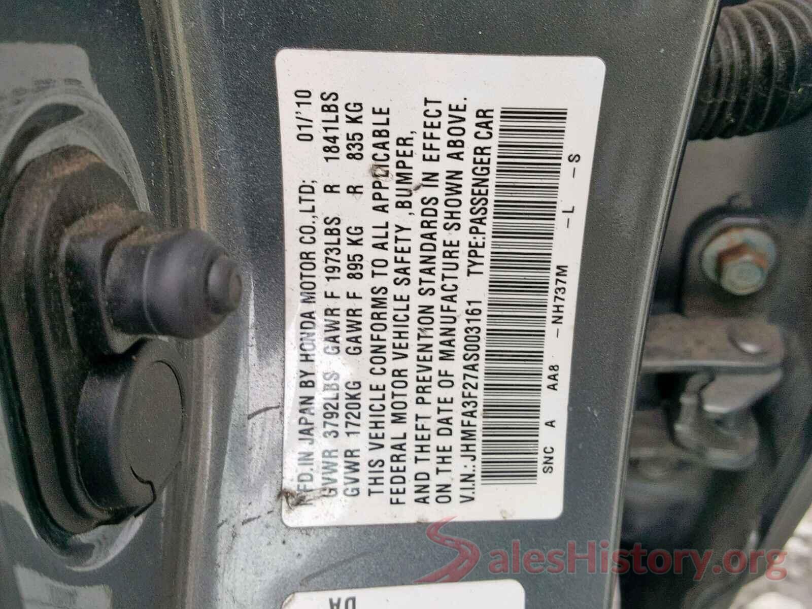 5NPE24AF7HH497640 2010 HONDA CIVIC