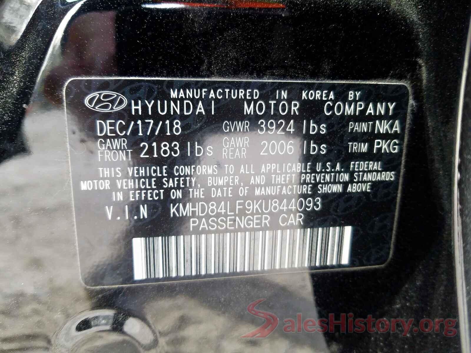 3N1CE2CP5GL351280 2019 HYUNDAI ELANTRA