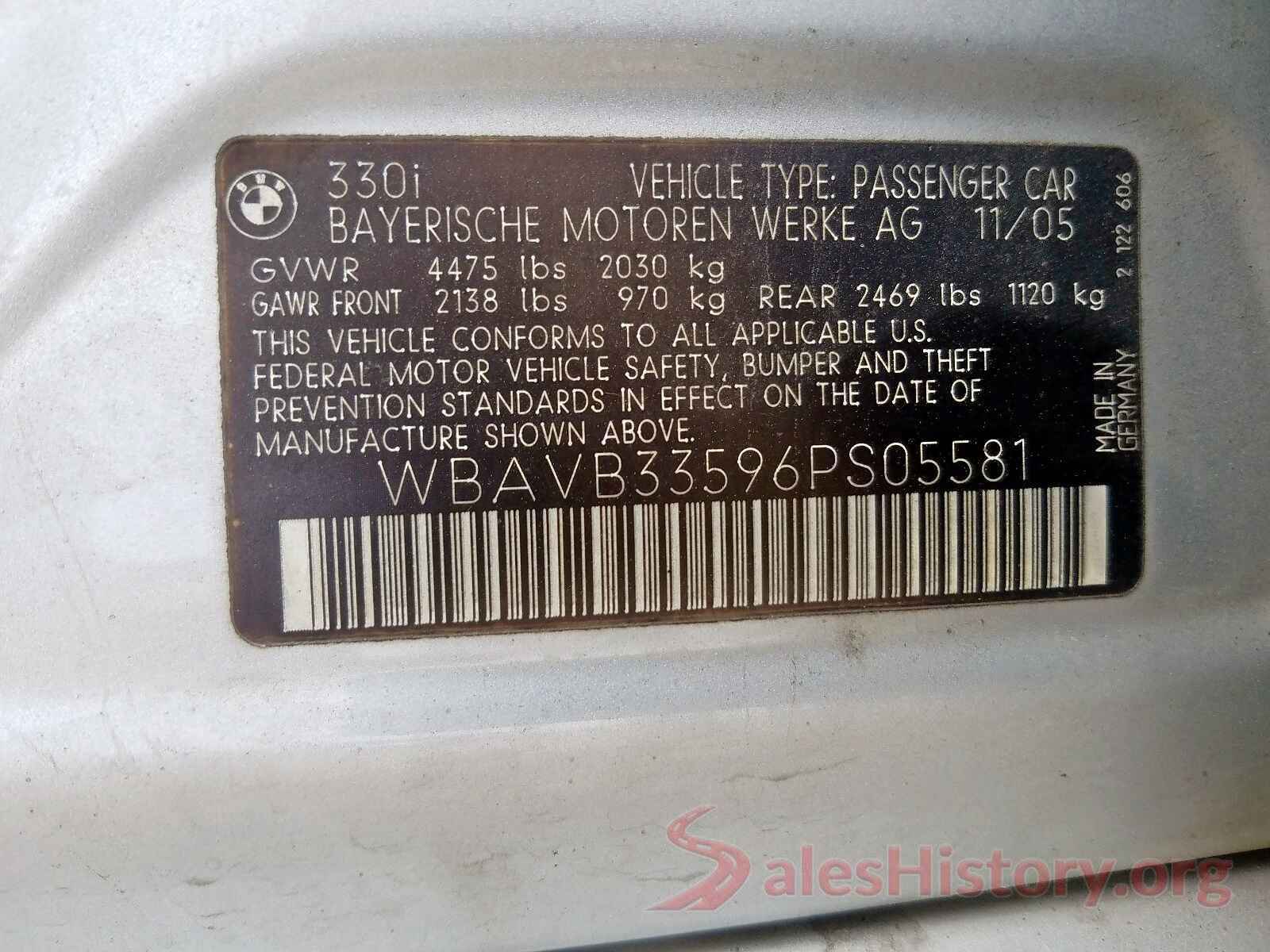 LYV402FK6GB106665 2006 BMW 3 SERIES