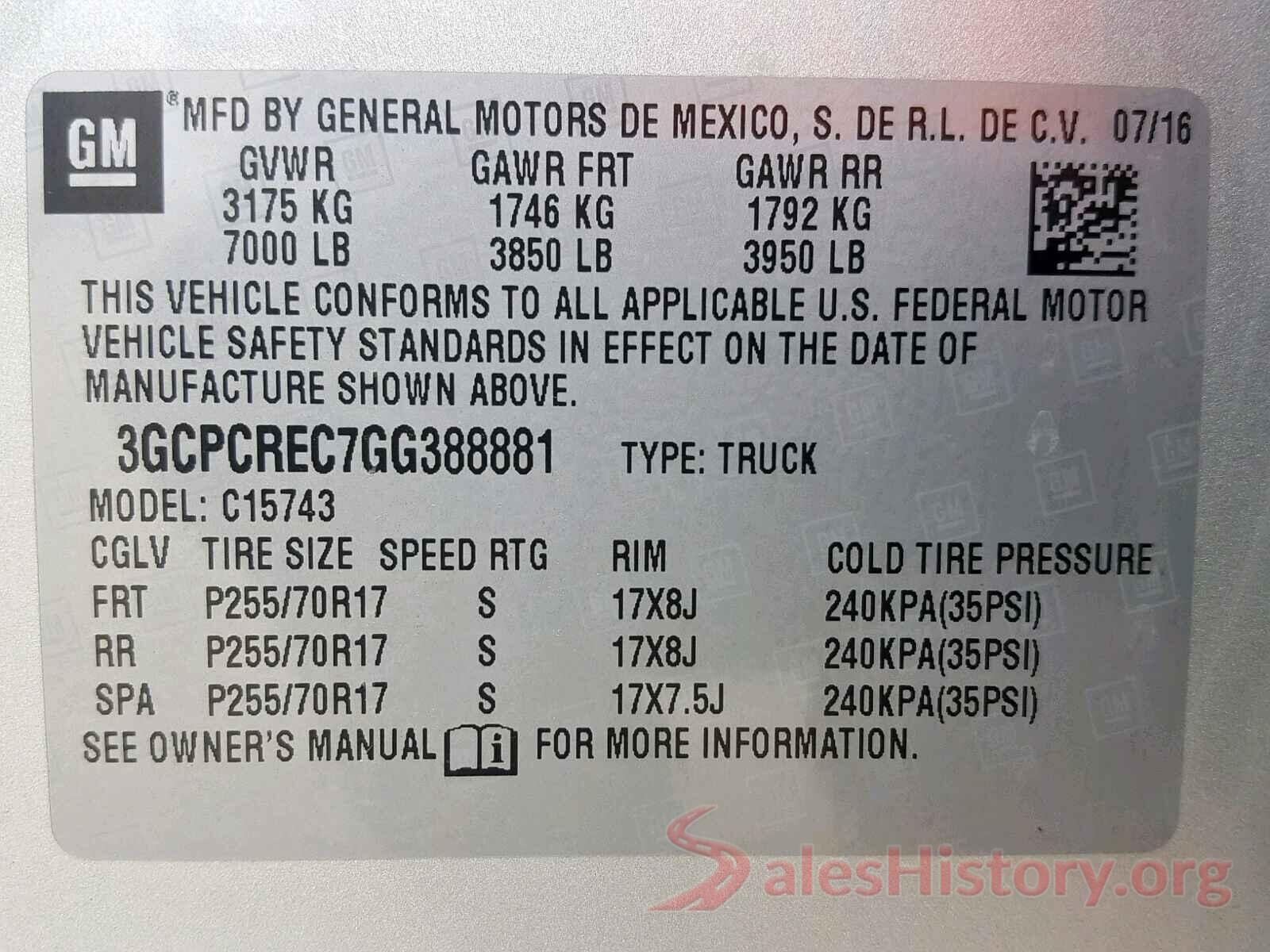 1FTER4FH8KLA66037 2016 CHEVROLET SILVERADO