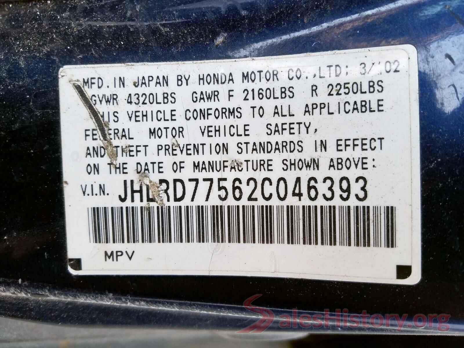 JTMH1RFV4KJ005013 2002 HONDA CRV