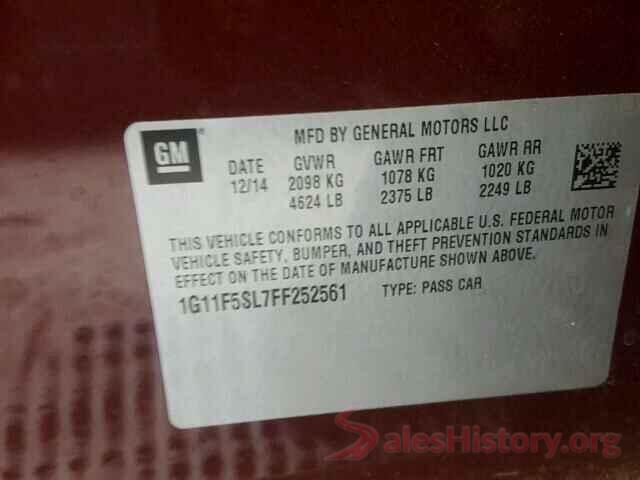 5N1AT2MV8HC736414 2015 CHEVROLET MALIBU