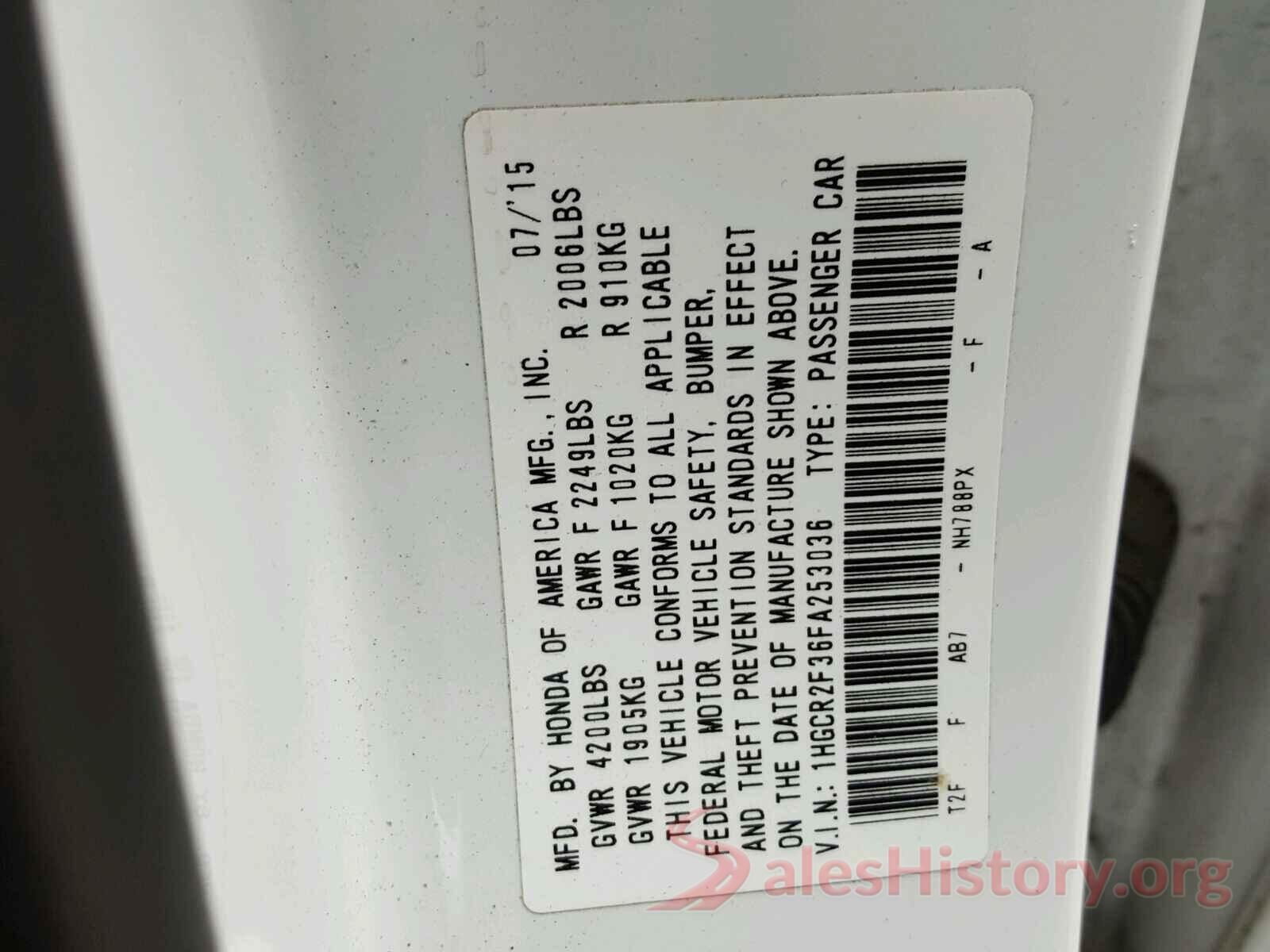 KNDJN2A26G7351014 2015 HONDA ACCORD