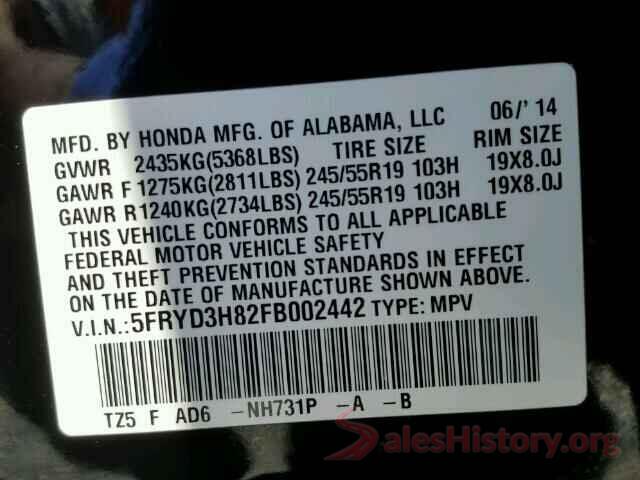 5NPD84LF6LH586390 2015 ACURA MDX