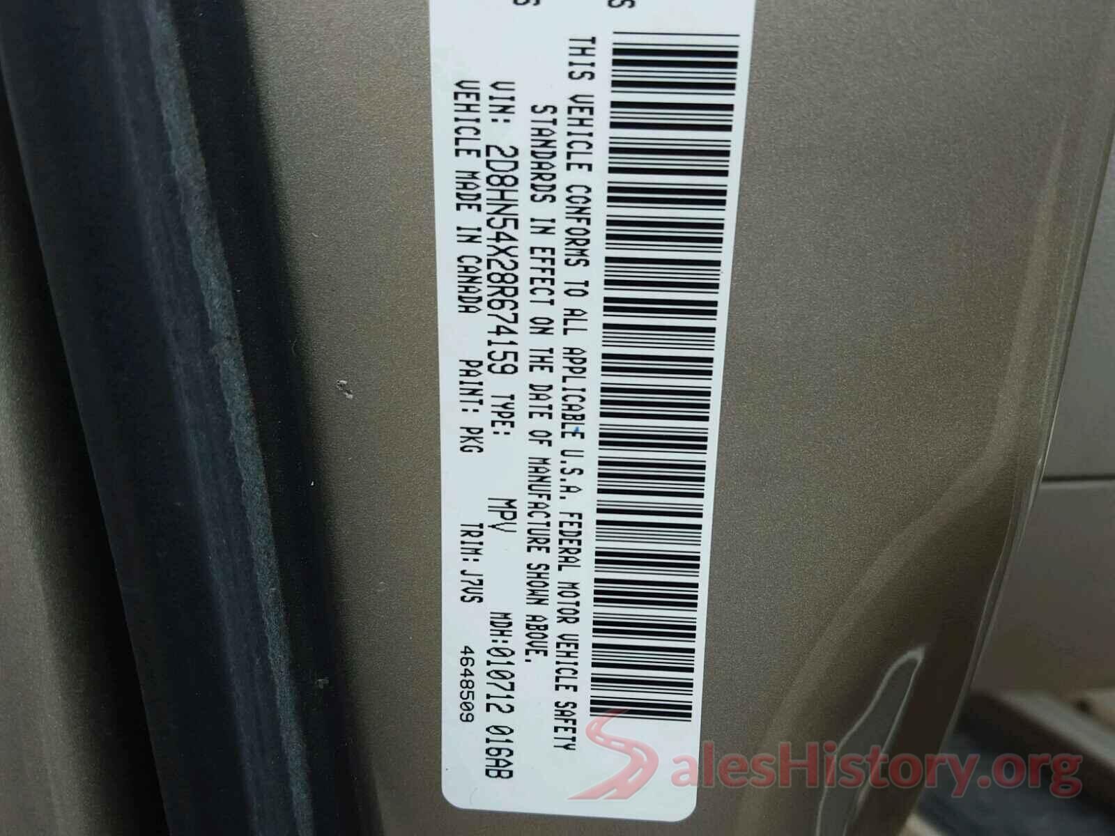 YV449MRK6G2918060 2008 DODGE CARAVAN