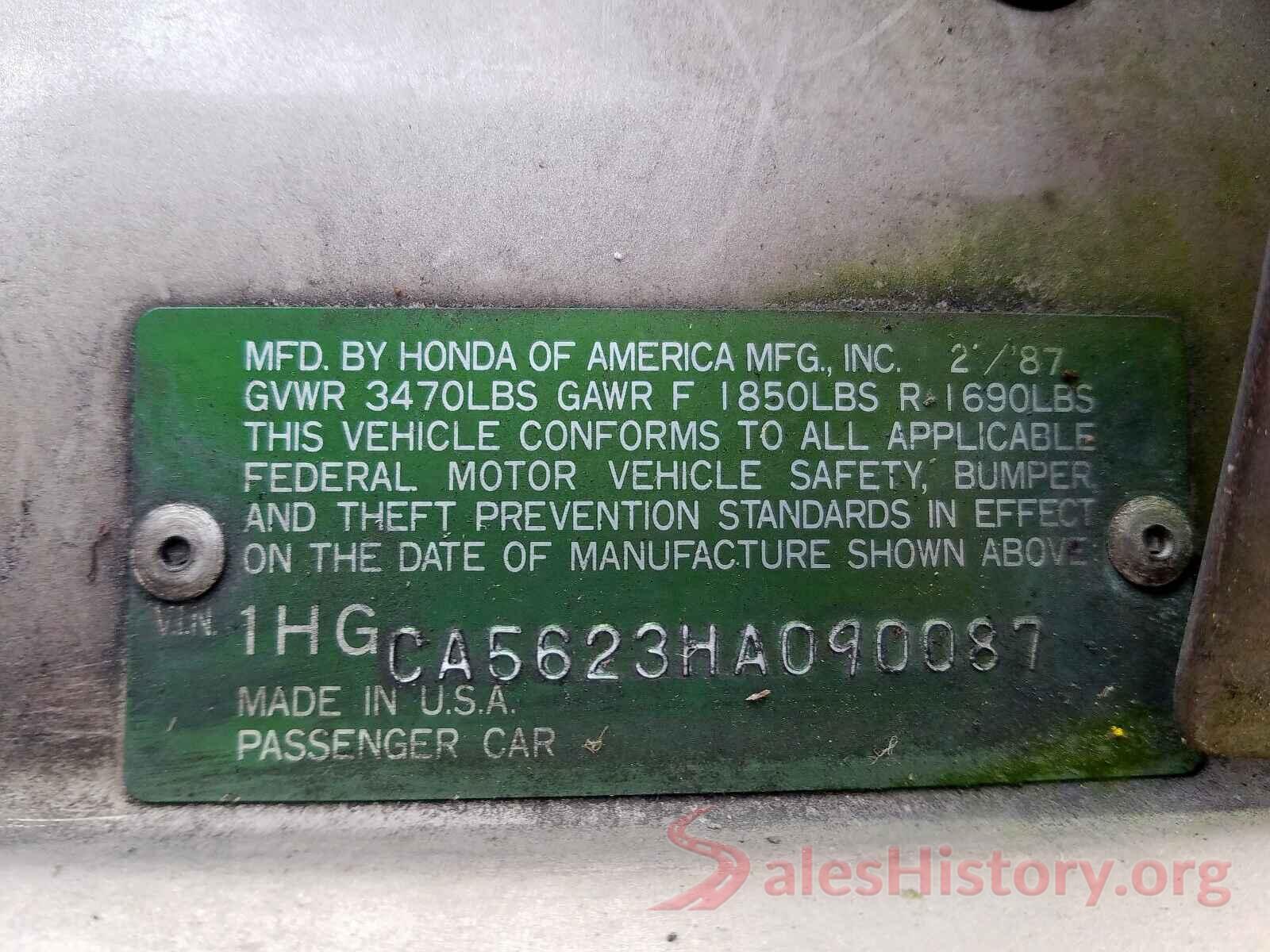 1N4BL3AP8GC131821 1987 HONDA ACCORD