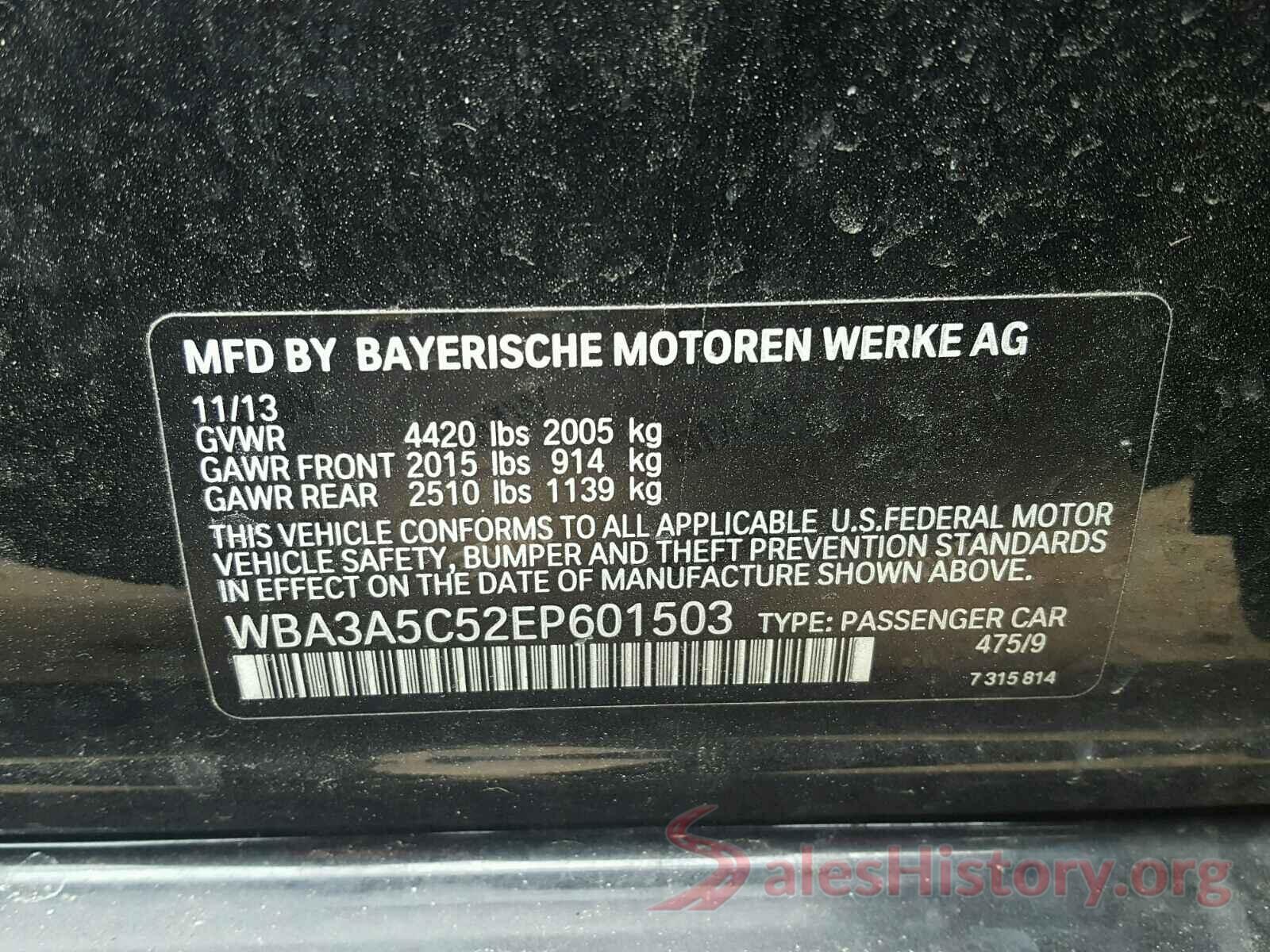 4T1G11AK2LU305140 2014 BMW 3 SERIES