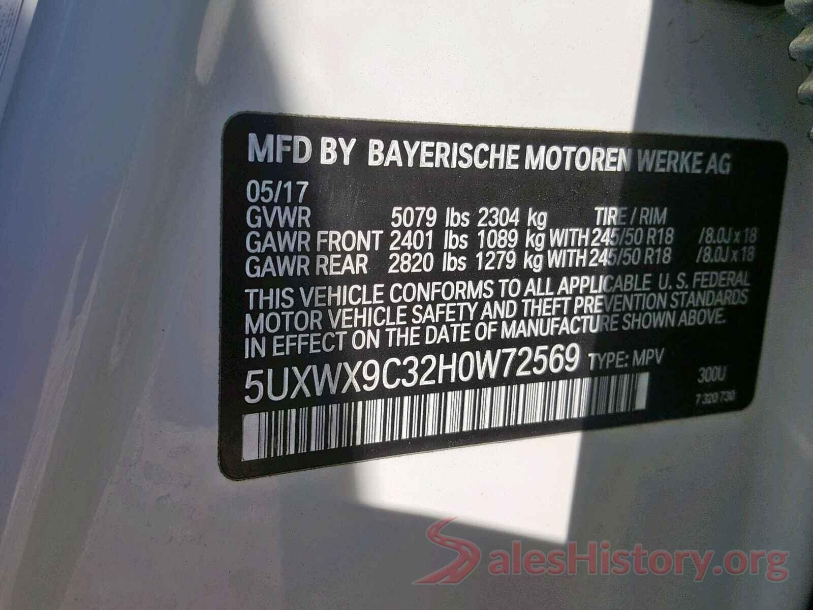 KNDCE3LC3H5071195 2017 BMW X3