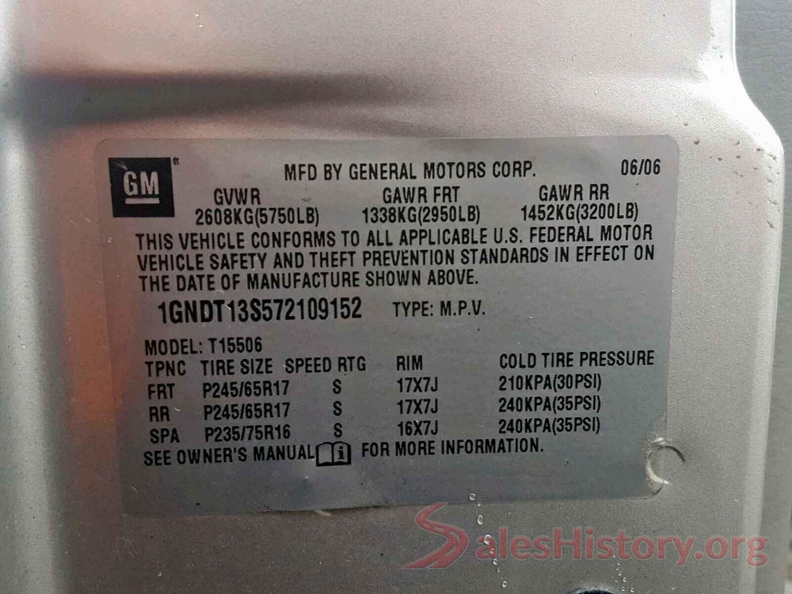 5NPD84LF0HH031023 2007 CHEVROLET TRAILBLAZE