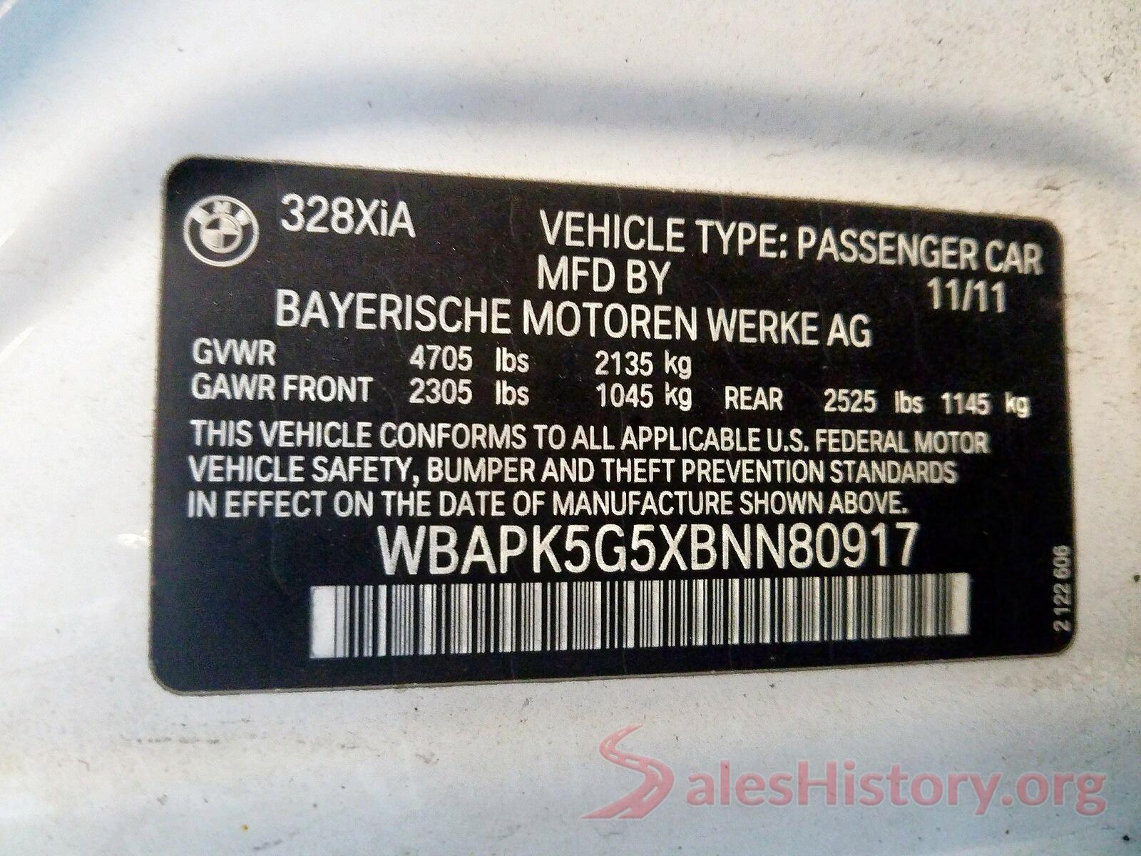 1G1PE5SB2G7186145 2011 BMW 3 SERIES