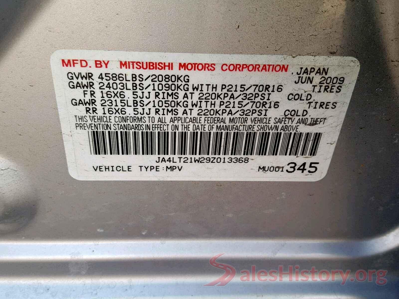 JA4LT21W29Z013368 2009 MITSUBISHI OUTLANDER