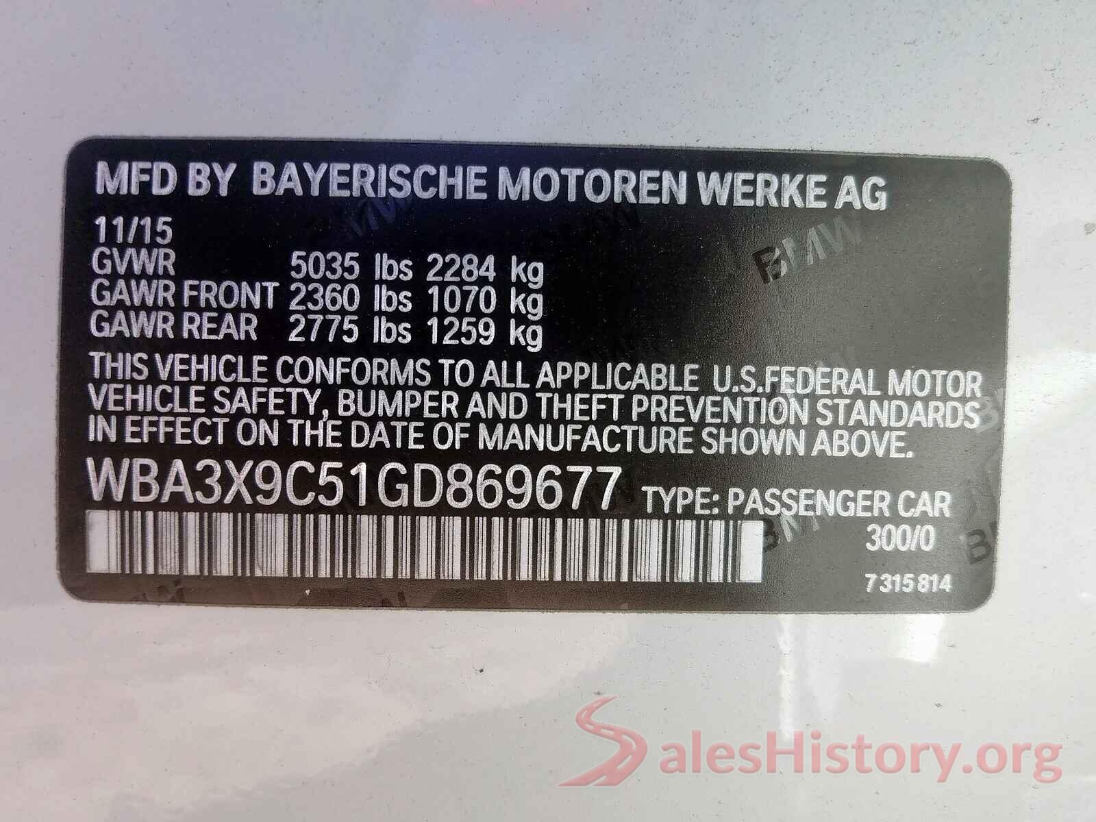 3FADP4AJ0GM104335 2016 BMW 3 SERIES