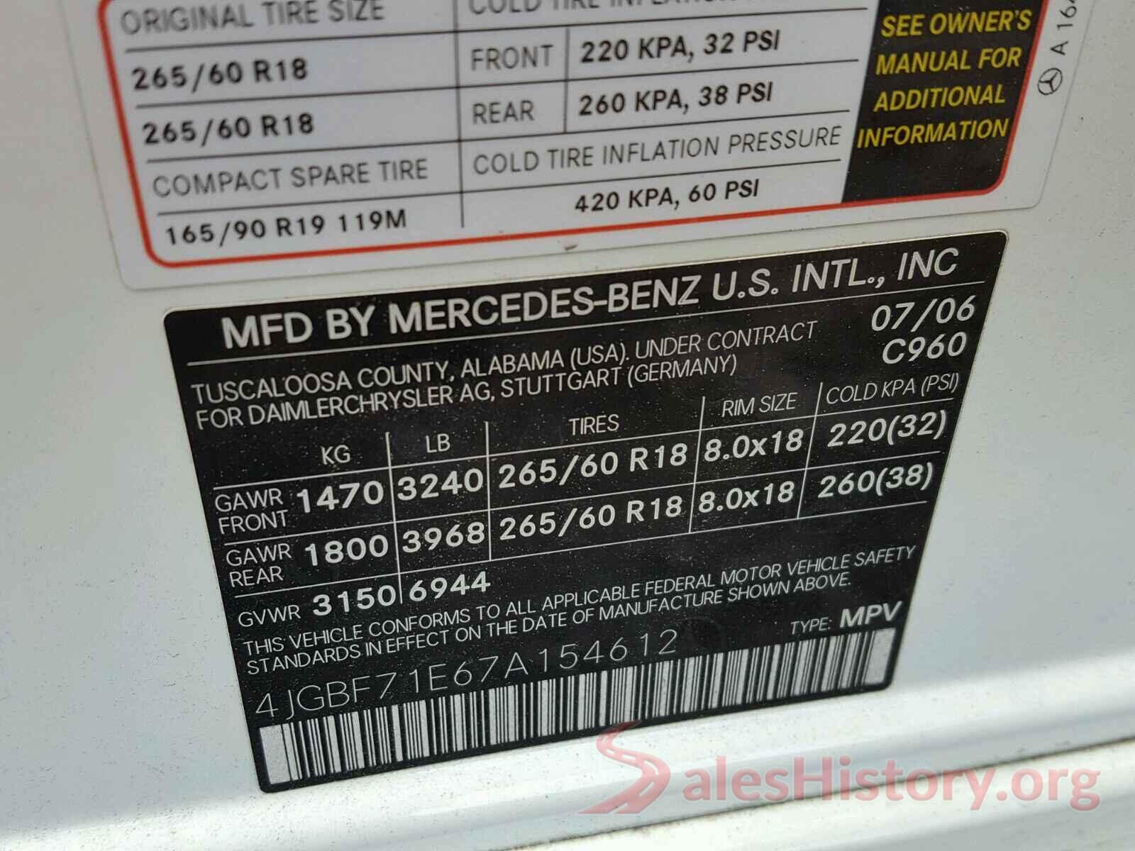 3N1AB7AP8GY245229 2007 MERCEDES-BENZ GL 450 4MA