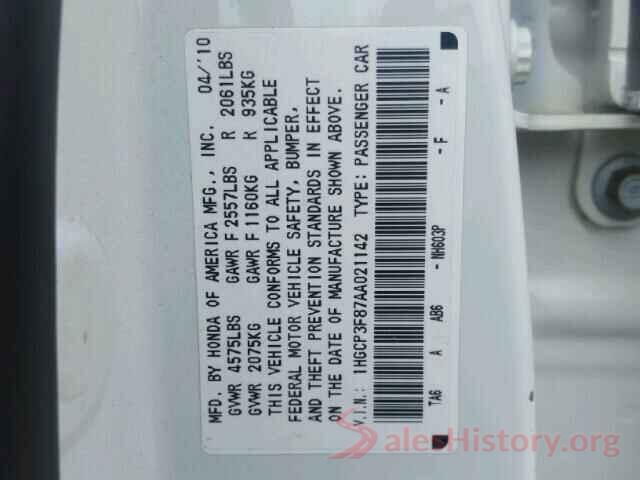 JA4AZ3A34HZ045657 2010 HONDA ACCORD