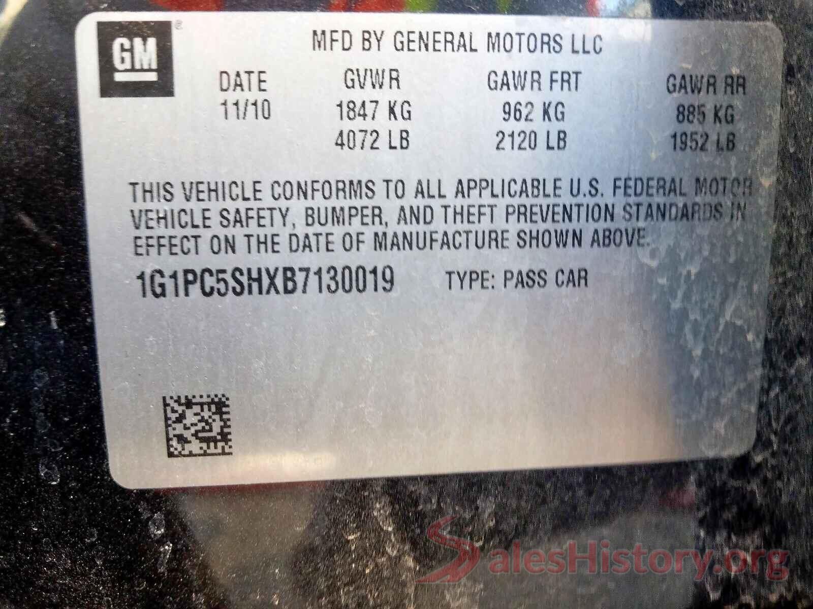 1G1BE5SM7H7170729 2011 CHEVROLET CRUZE