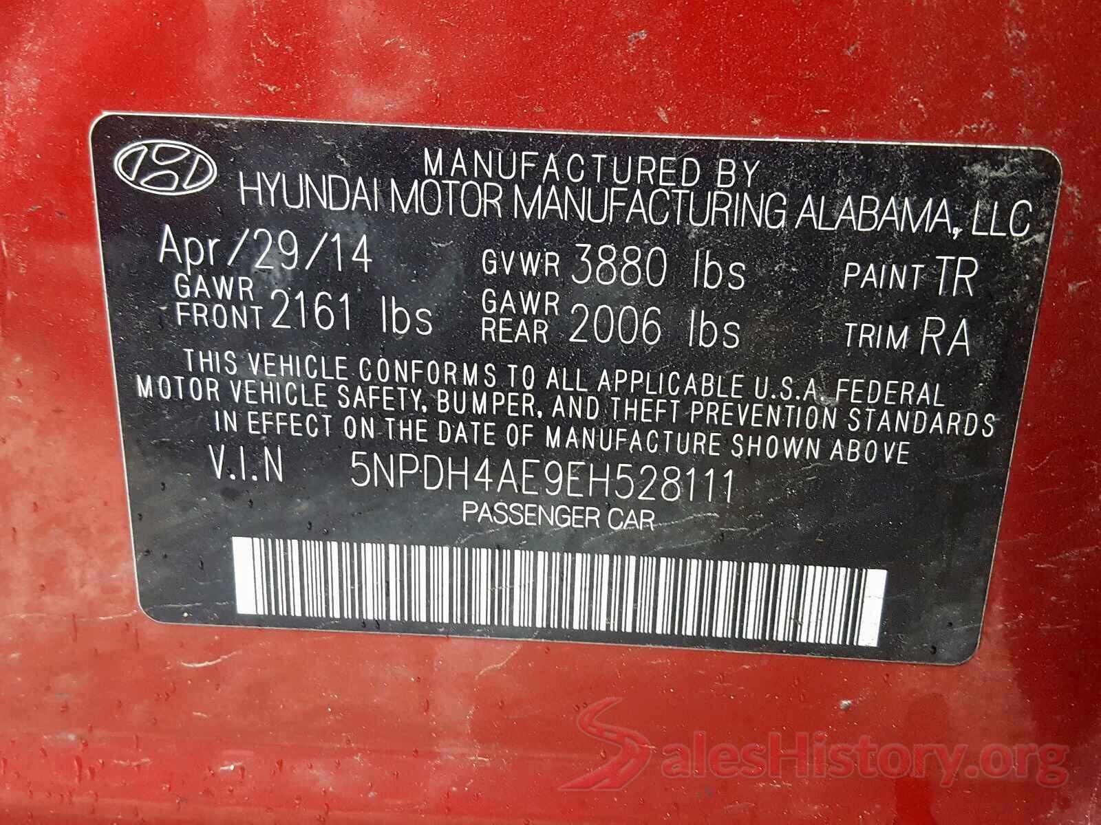 3KPF24AD8KE130714 2014 HYUNDAI ELANTRA