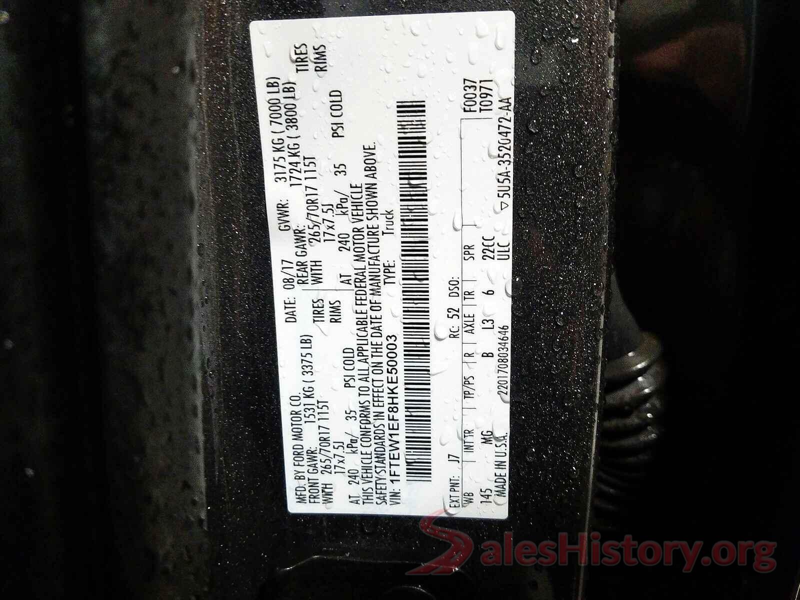 3KPFL4A78JE257422 2017 FORD F150