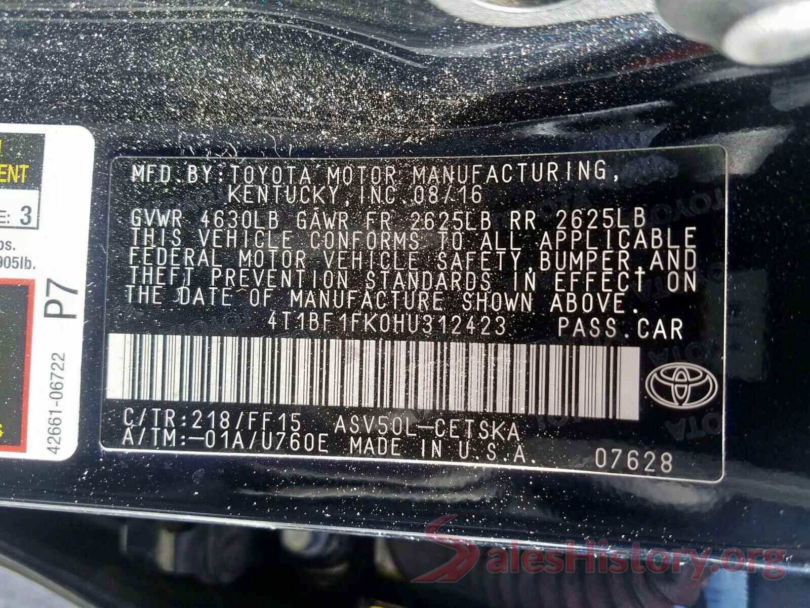 JTNA4RBE5L3087379 2017 TOYOTA CAMRY