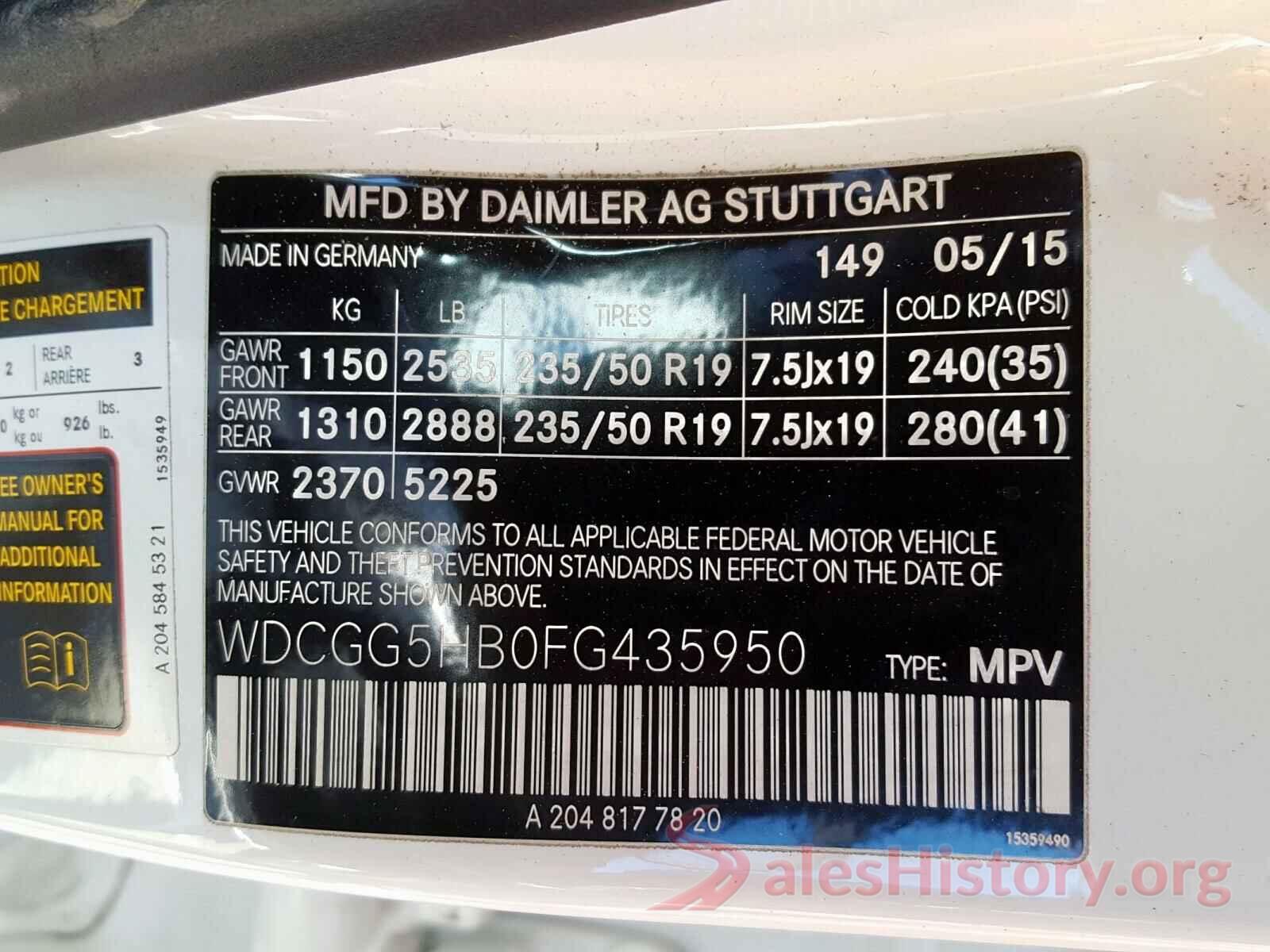 NMTKHMBX1KR088641 2015 MERCEDES-BENZ G CLASS