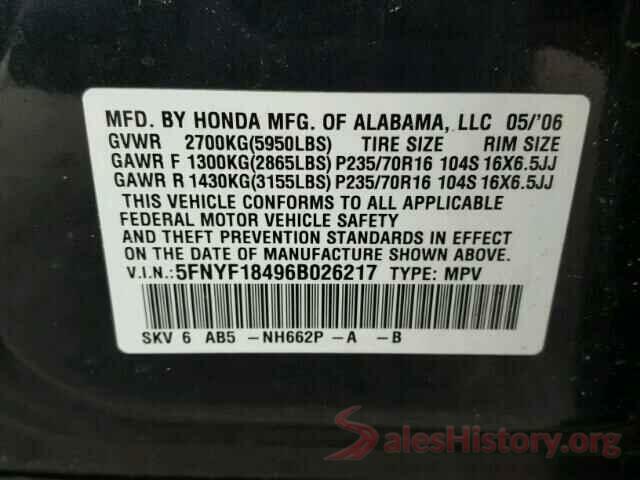 4T1C11AK0LU936919 2006 HONDA PILOT