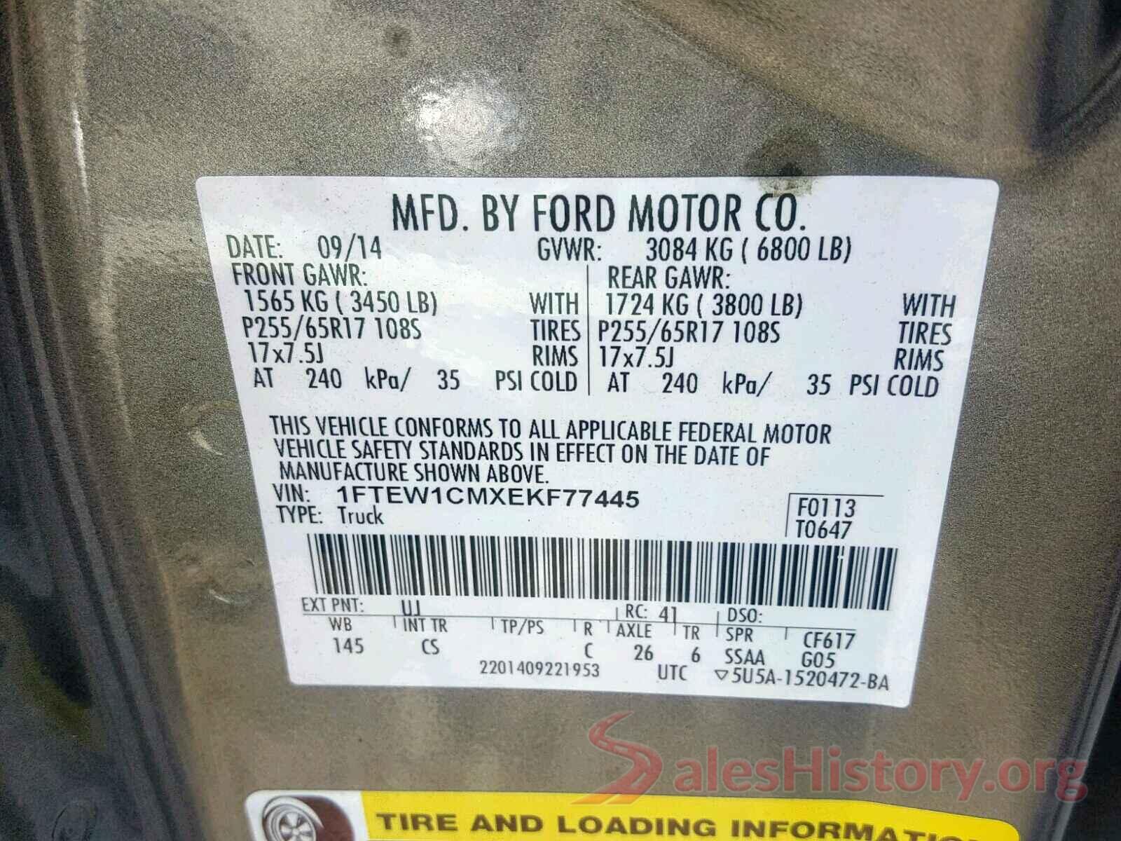 5NPD74LF7JH279942 2014 FORD F150 SUPER