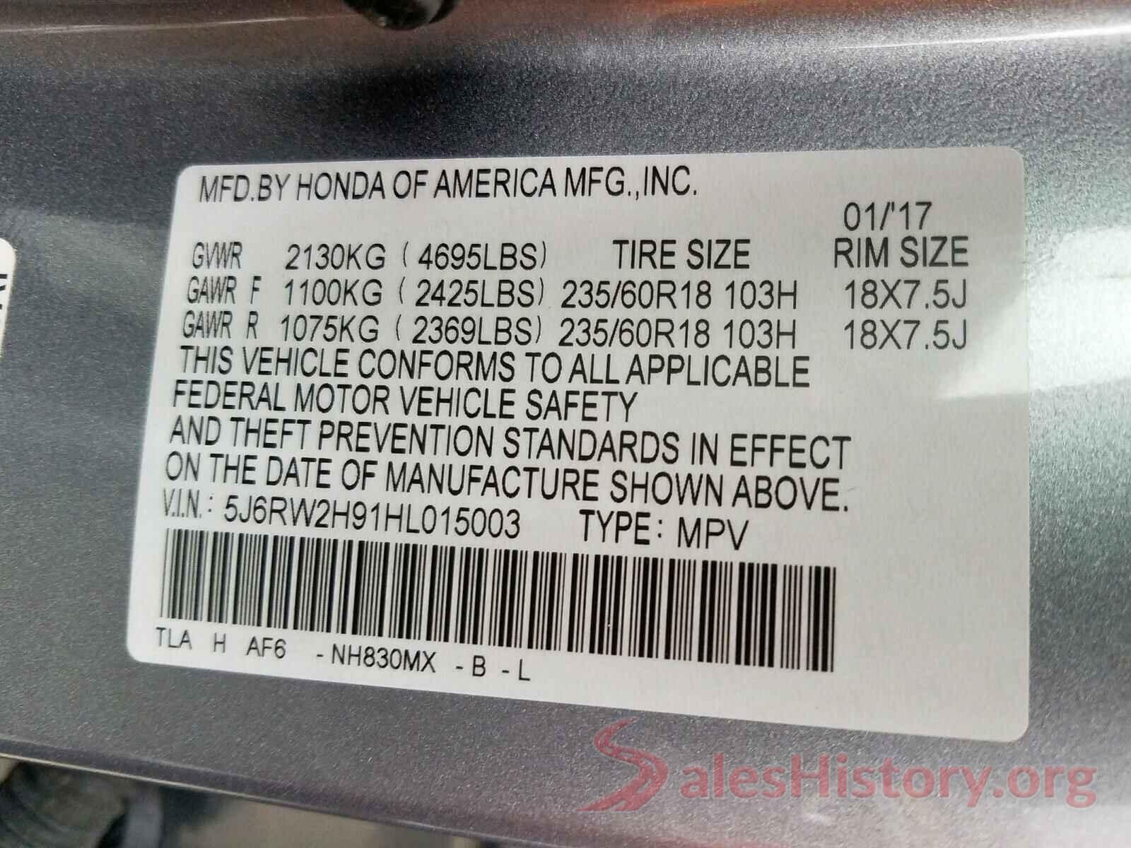 JM3KE2CY6G0826912 2017 HONDA CRV