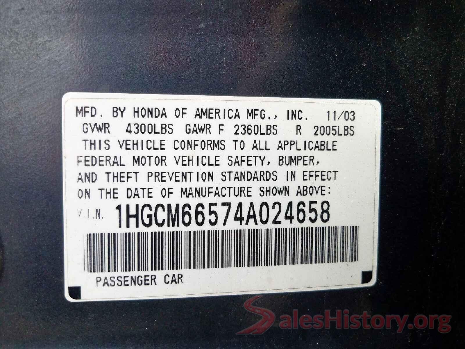 SHHFK7H32LU211619 2004 HONDA ACCORD