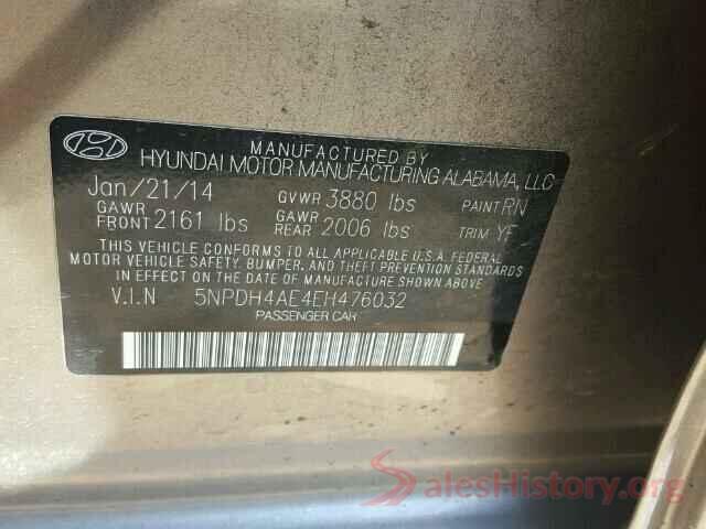 1C4PJLCB7KD246890 2014 HYUNDAI ELANTRA