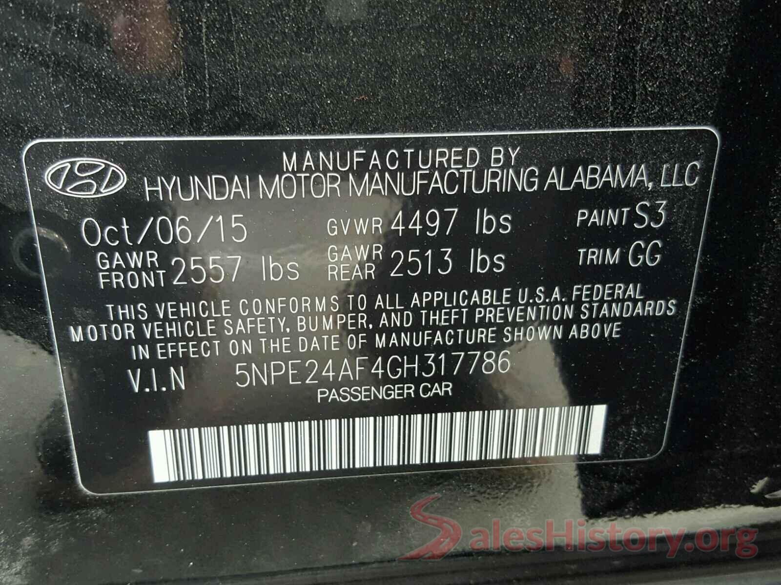 3VV2B7AX2KM125235 2016 HYUNDAI SONATA