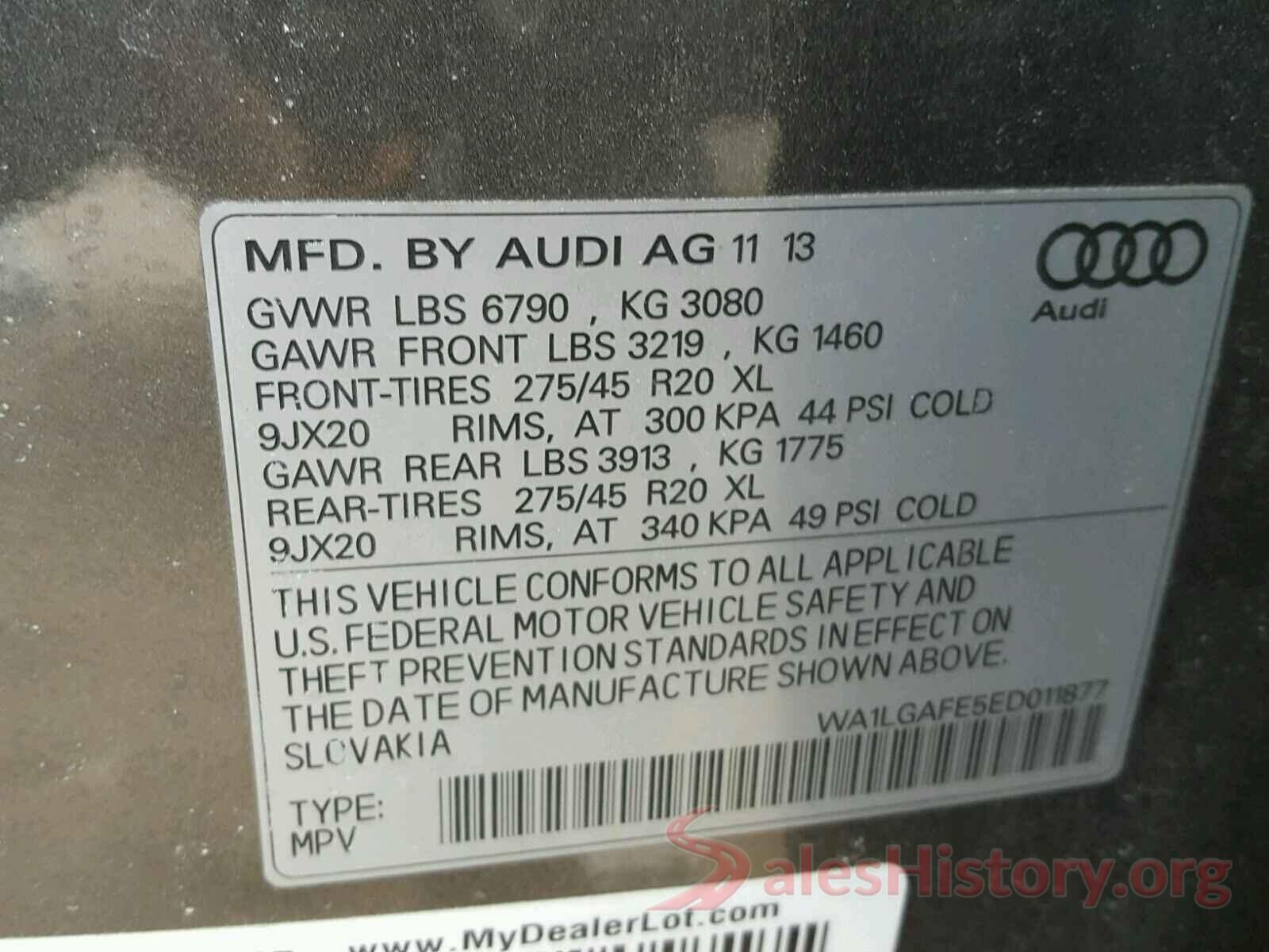 1C4NJRBB5GD782420 2014 AUDI Q7