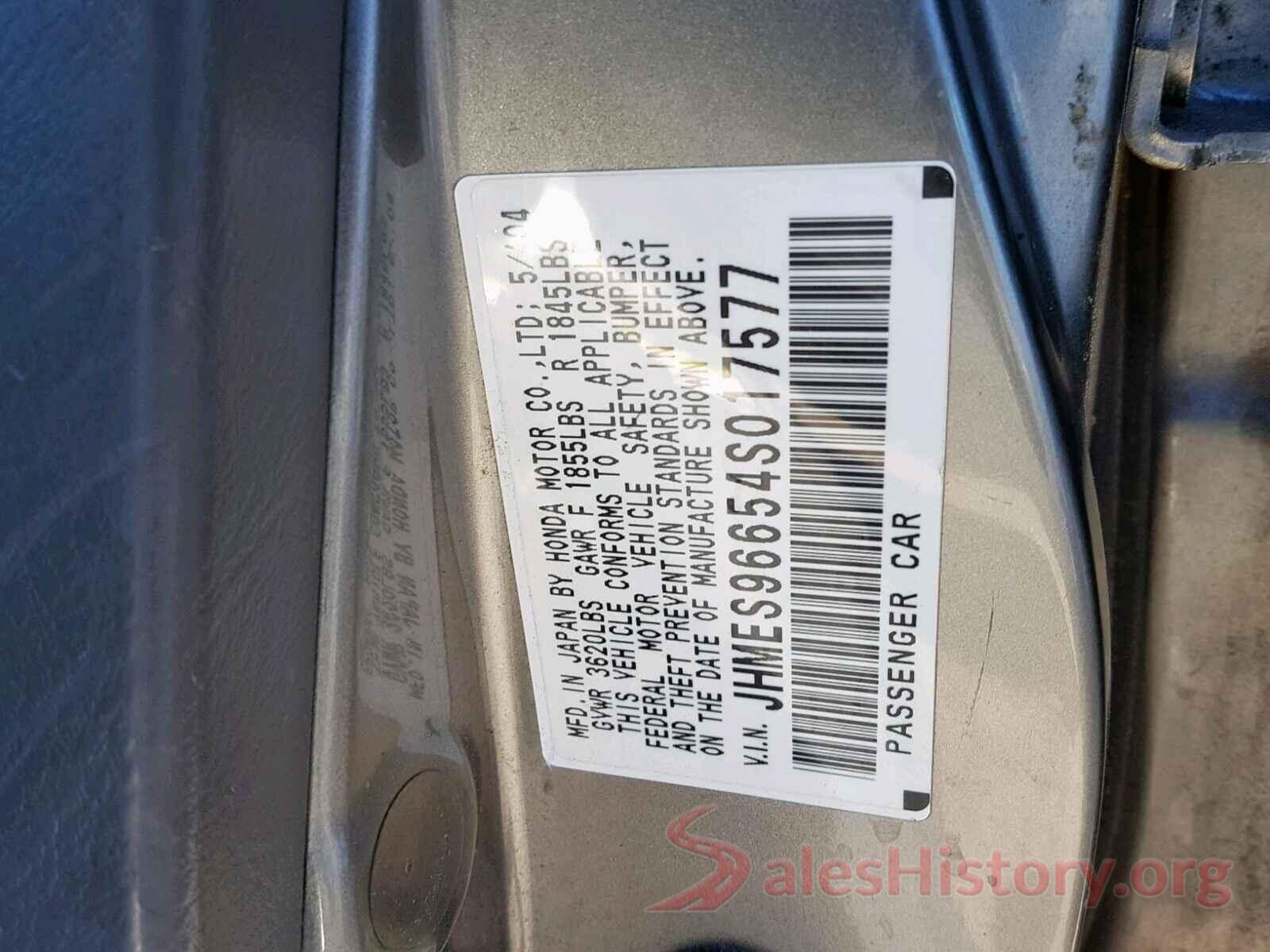 5XYPGDA35HG201750 2004 HONDA CIVIC