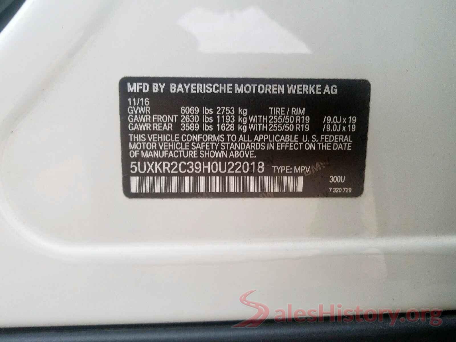 1FADP3F20JL269192 2017 BMW X5