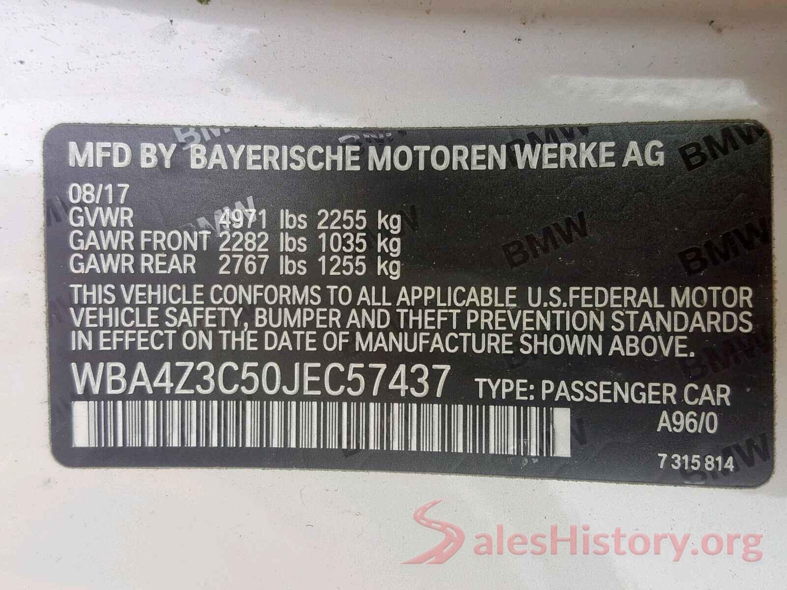 1FMCU0H60LUB02823 2018 BMW 4 SERIES