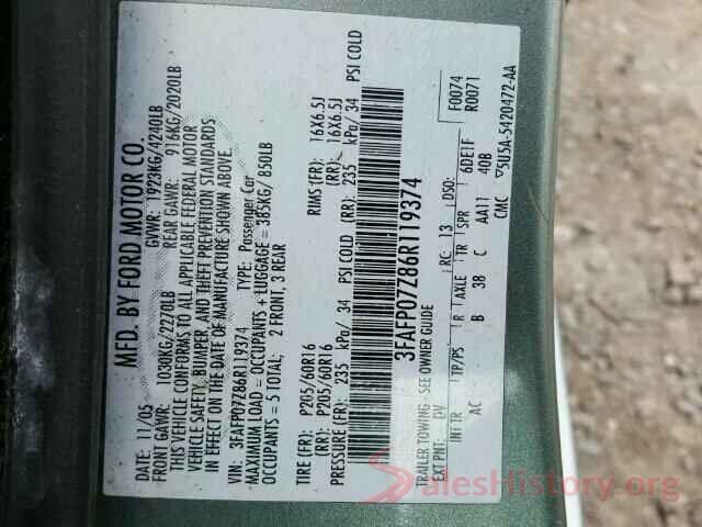 KMHD84LF1JU483683 2006 FORD FUSION