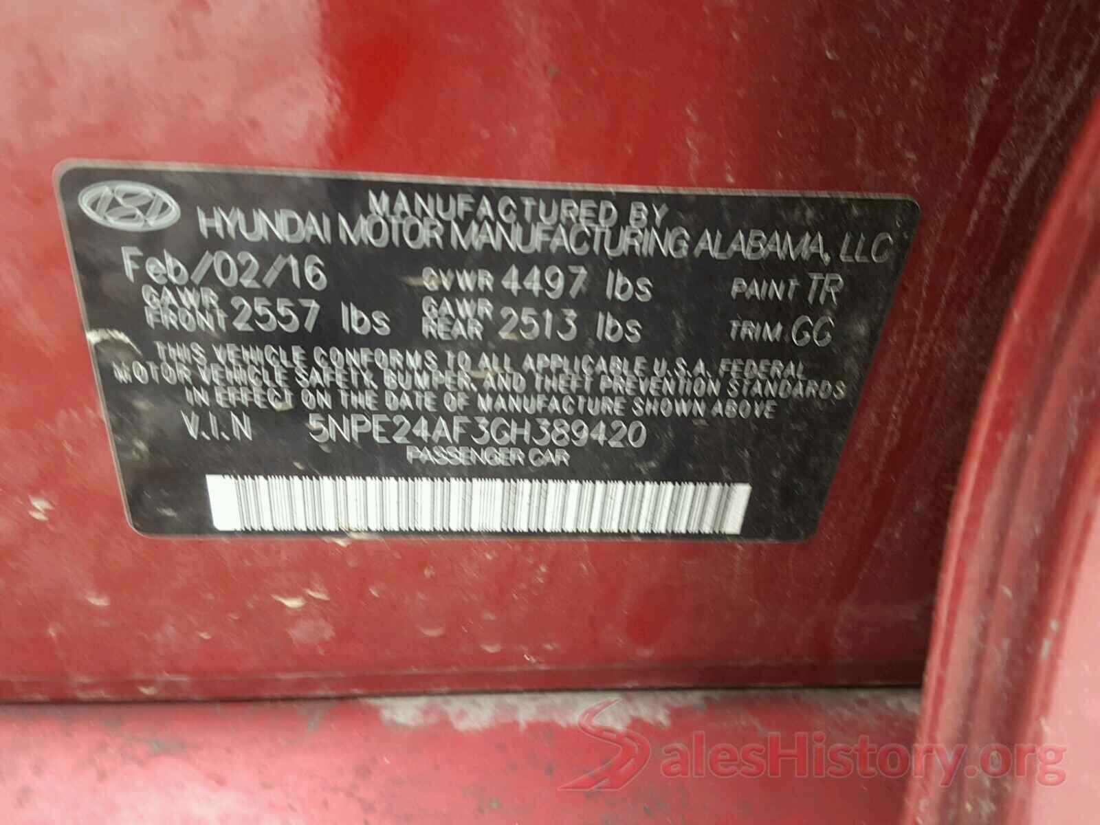 ML32F3FJXKHF09662 2016 HYUNDAI SONATA