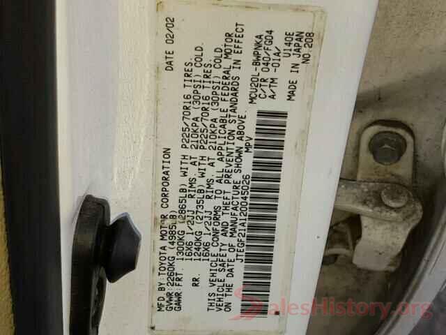 5TDKZRFH5JS532343 2002 TOYOTA HIGHLANDER